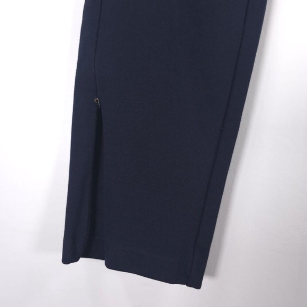 POLO RALPH LAUREN Navy Pull‎ On Dress Pants Ponte Elastic Waist Zip Hem Size 12 - Picture 10 of 12